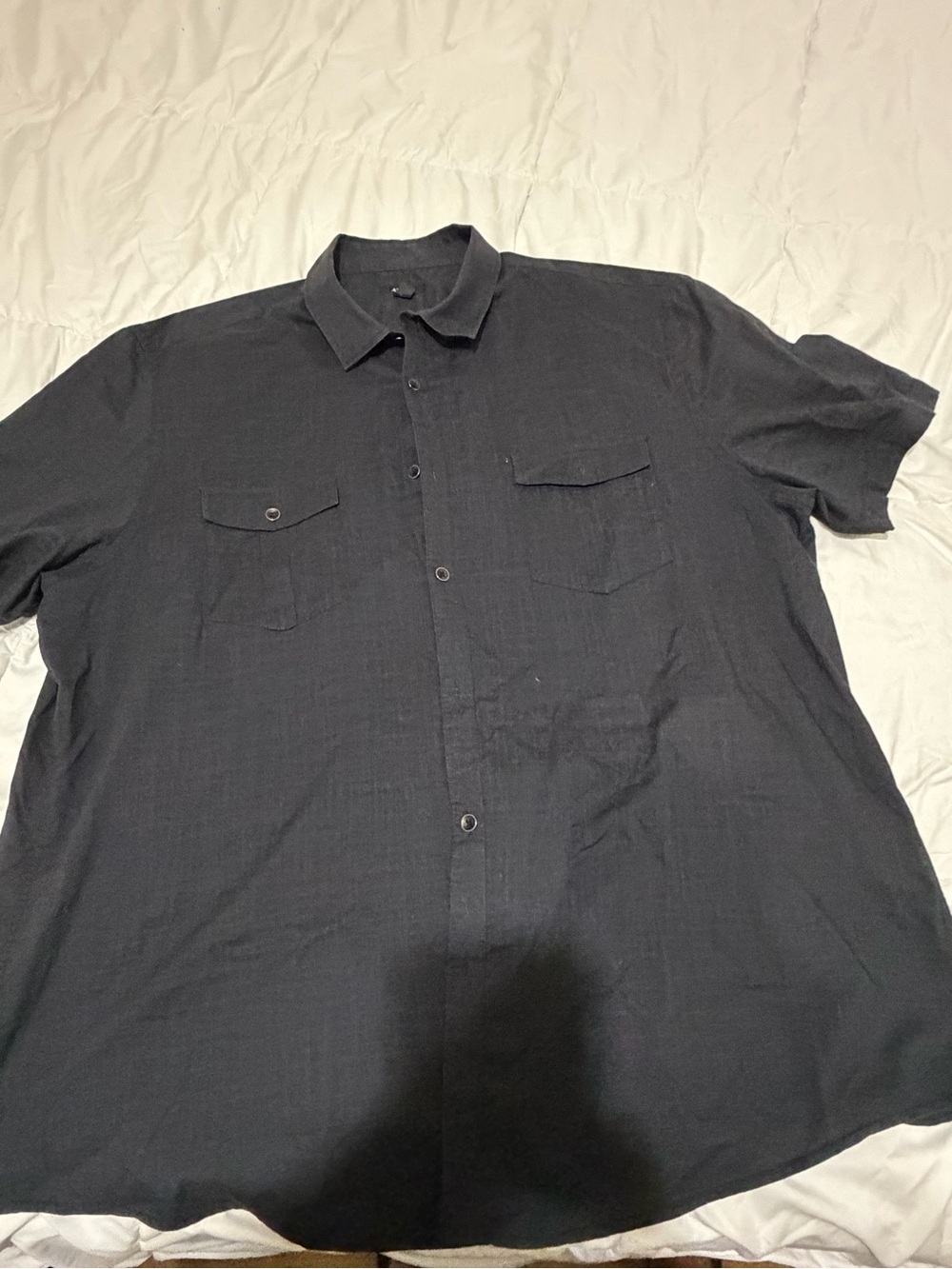 Alfani Men's Black Short-Sleeve Button-Down Shirt